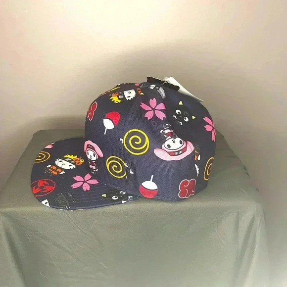 NEW BIOWORLD X Naruto Hello Kitty Limited Edition Snapback Hat - Picture 2 of 4